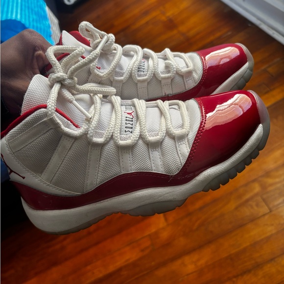 Jordan Kids Red and Cream Sneakers